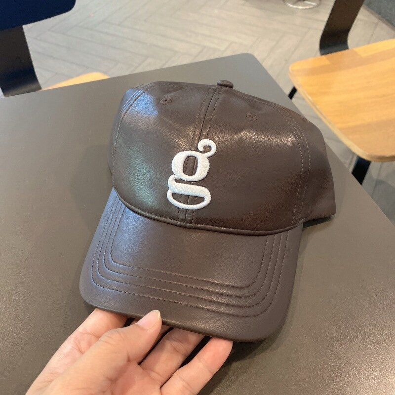 Trucker Hat Supplier - Unisex Embroidery Design PU Leather Baseball Cap