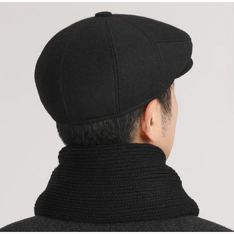 Flat Cap Supplier - Men Ivy Cap Retractable Invisible Earflap Beret Hat