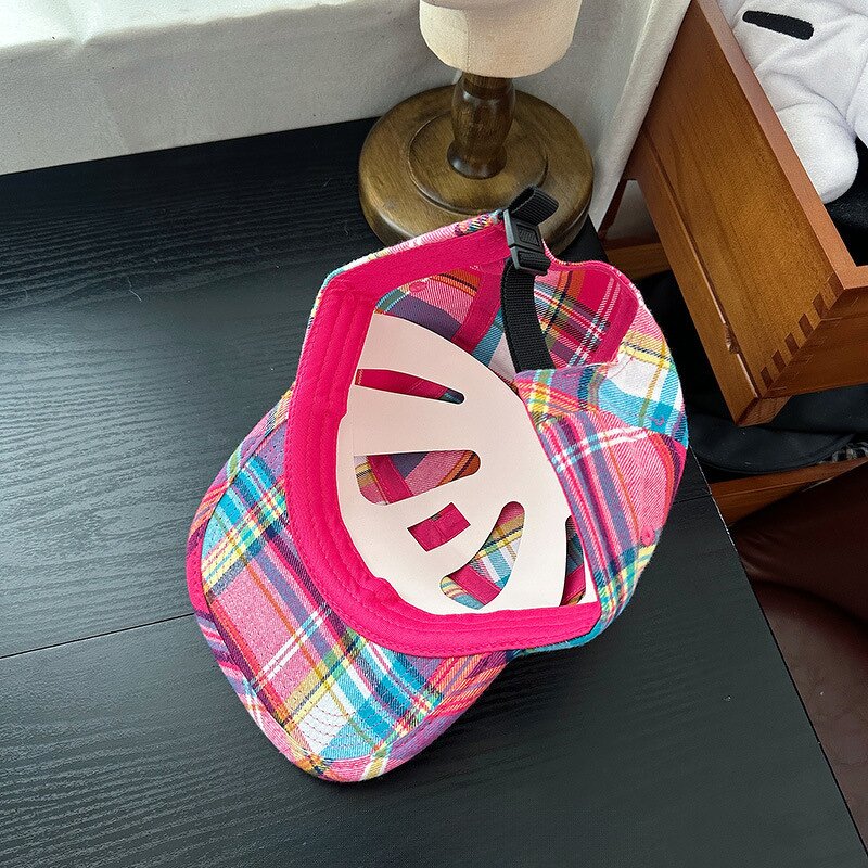 Baseball Hat Manufacturer - New Fashion Hip-hop Plaid Check Flat Top