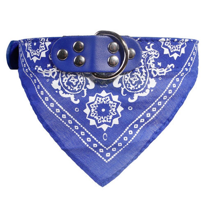Dog Bandana Factory - Adjustable Leather Printed Soft Collar Neckerchief