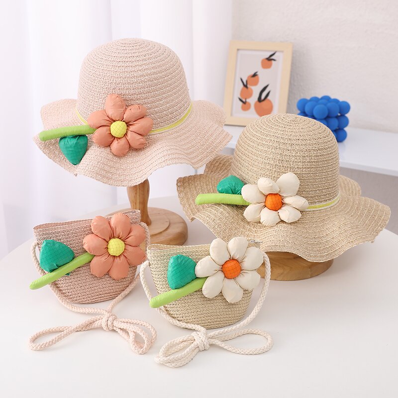 Sun Hat Set Manufacturer - 3D Petal Sun Fisherman Hat UV Protection Set