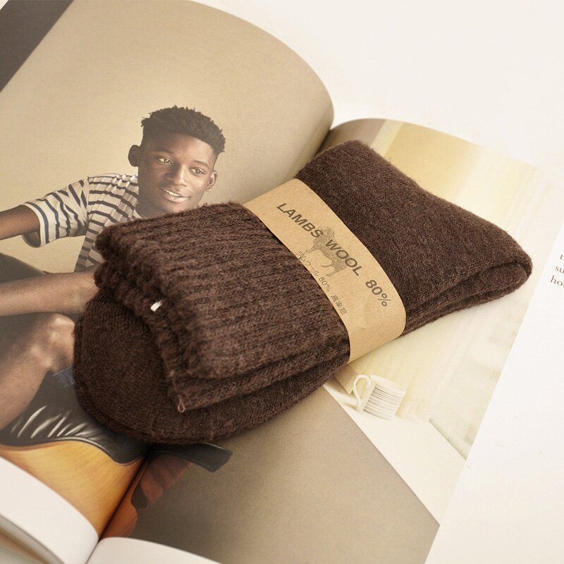 Wool Socks Manufacturer - Men Heavy Thick Soft Warm Winter Hiking Socks