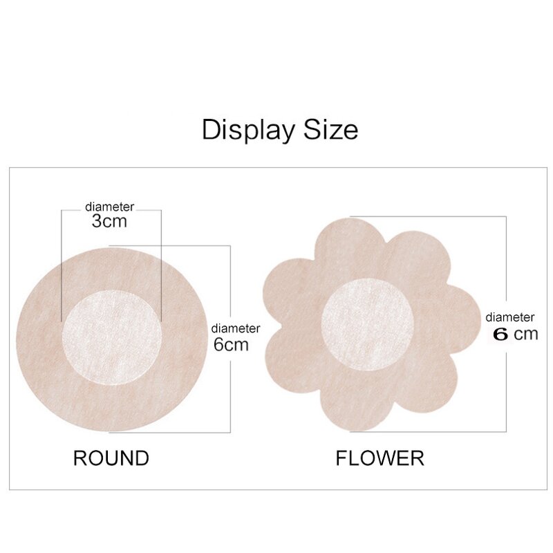 Nipple Covers Factory - 5 Pairs Women Invisible Breast Lift Tape Nipple Stickers