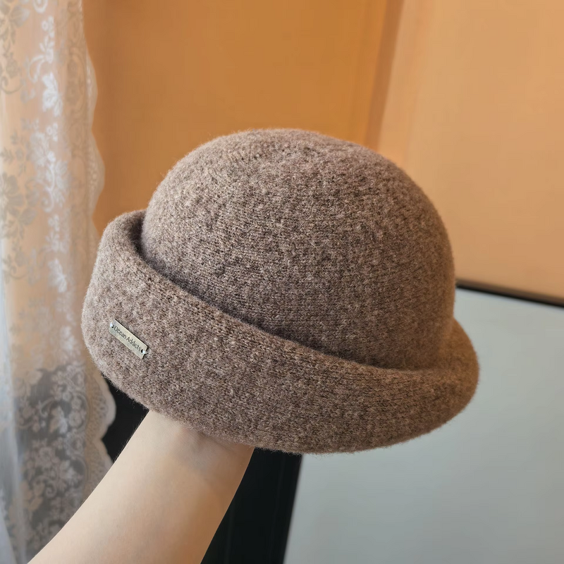 Beret Hat Supplier - Wool Blend Beret with Metal Logo for Women