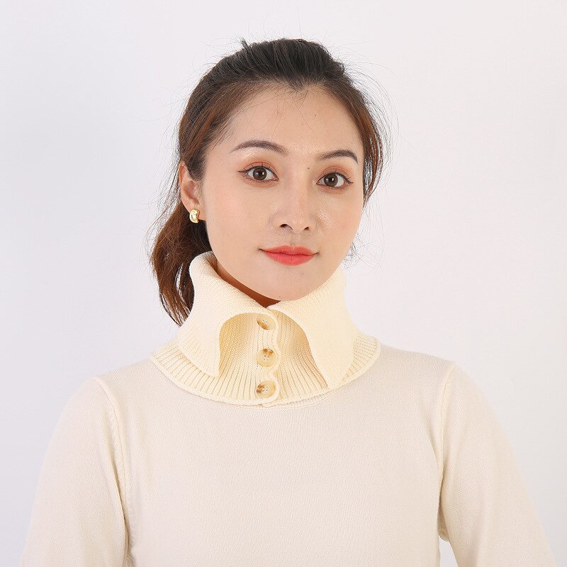 Neckerchief Supplier - Neck Support Keep Warm Half High Collar Fake Collar