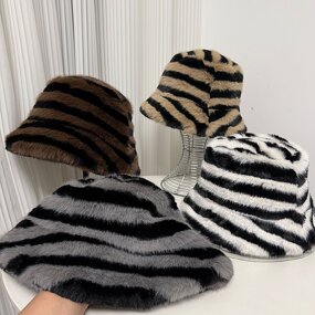 Bucket Hat Factory - Winter Fluffy Faux Fur Fisherman Plush Hat