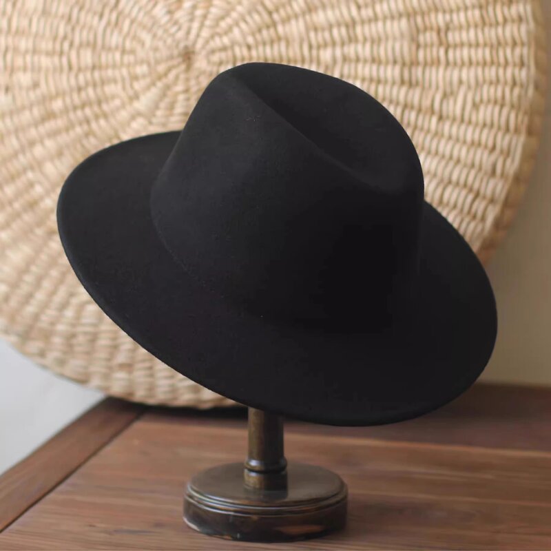 Fedora Hat Manufacturer - 7cm Wide Brim Classic Solid Wool Jazz Hat