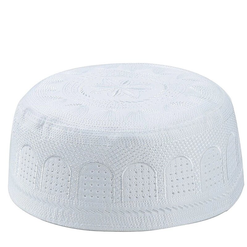 Prayer Hats Supplier - Fashion Muslim Men Cotton Embroidery Islamic Hat