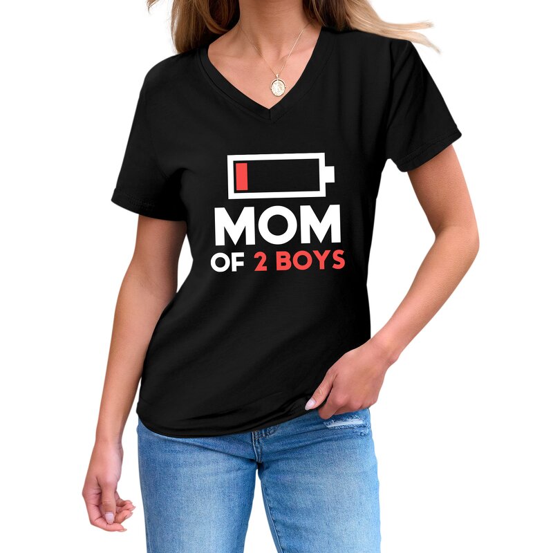 T Shirt Factory - Women Graphic Mom Print Short Sleeve Mama Clothes Gift