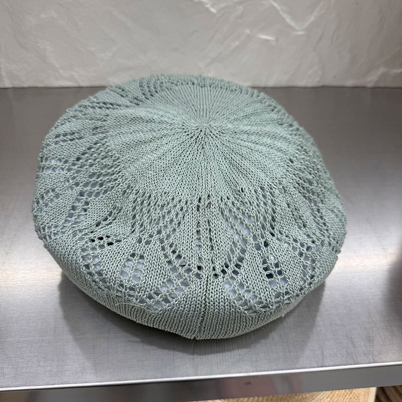 Beret Hat Manufacturer - Women Fashion Crochet Solid Hollow Breathable Hat
