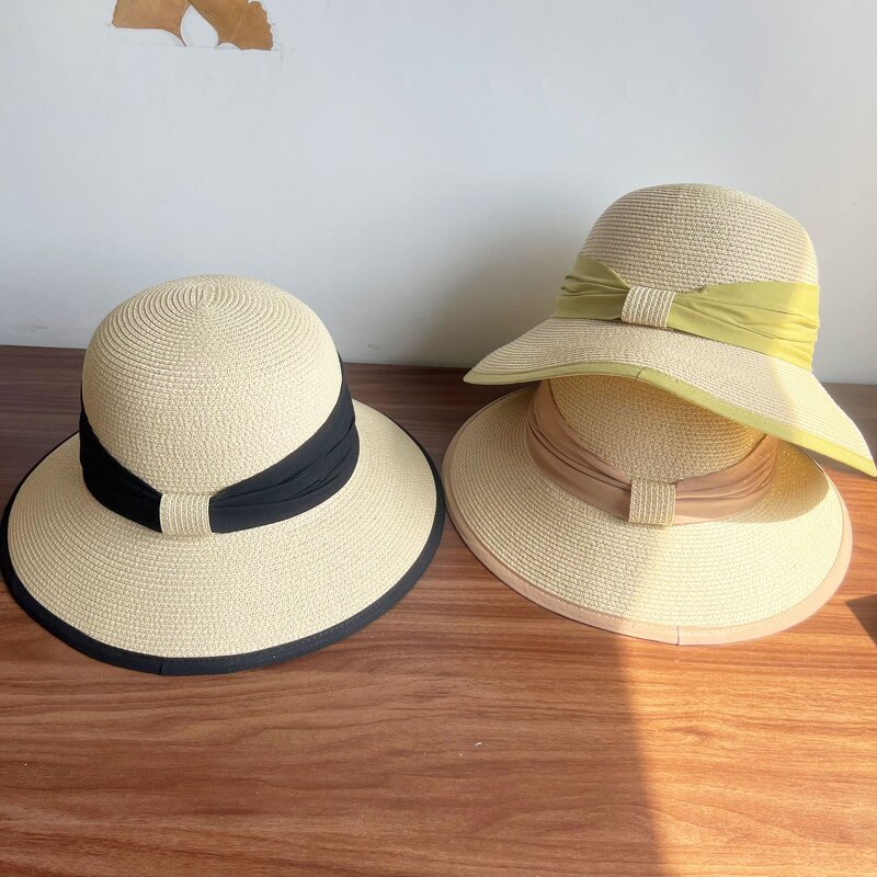 Straw Hat Supplier - Women Beach Sun Travel Foldable Brim Summer UV Hat