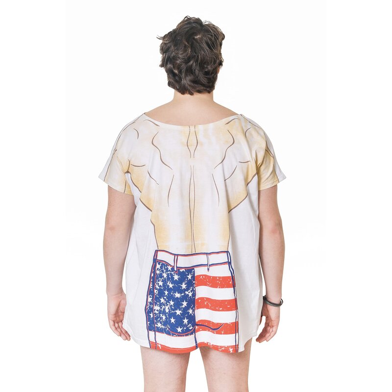 Tshirt Dress Supplier - Funny Bikini Print Bathing Suit Cover-up Beach Dress