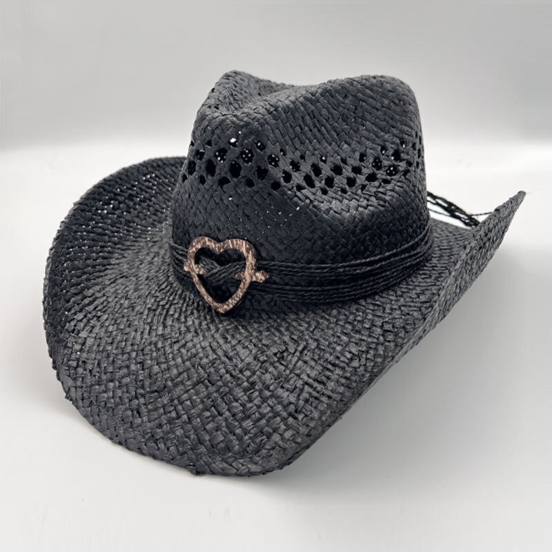 Cowboy Hat Manufacturer - Vacation Beach Hollow Straw Boho Hip Cowboy Hat