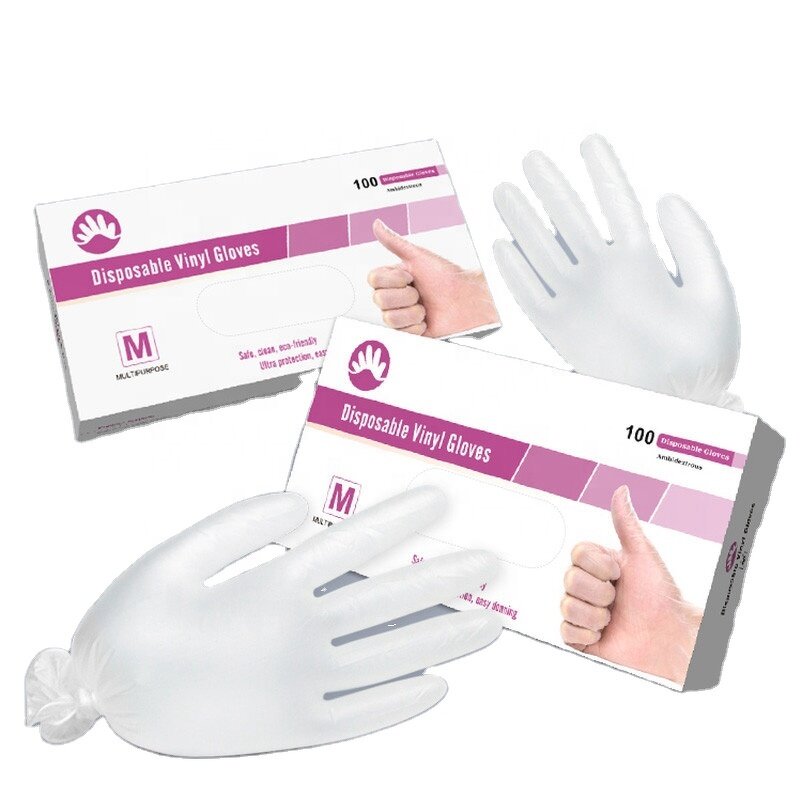 Examination Gloves Bulk - 100PCS Clear Disposable