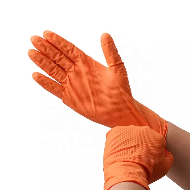 Black Nitrile Gloves Supplier - Diamond Texture Grip