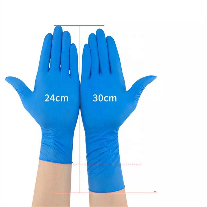 Long Nitrile Gloves Bulk - Black 12 Inch Powder Free
