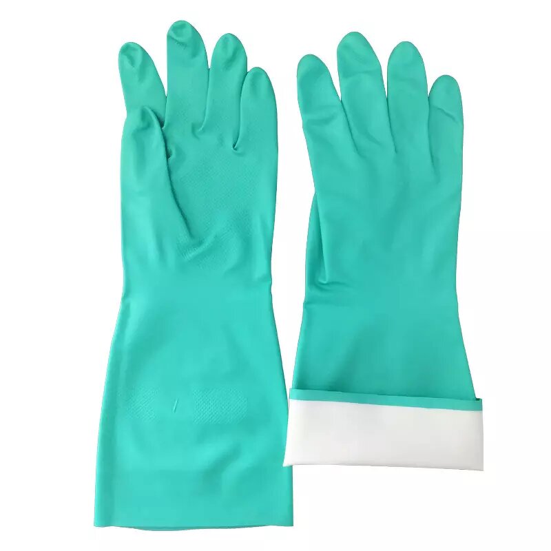 Green Nitrile Gloves Manufacturer - OEM 33cm Heavy Duty