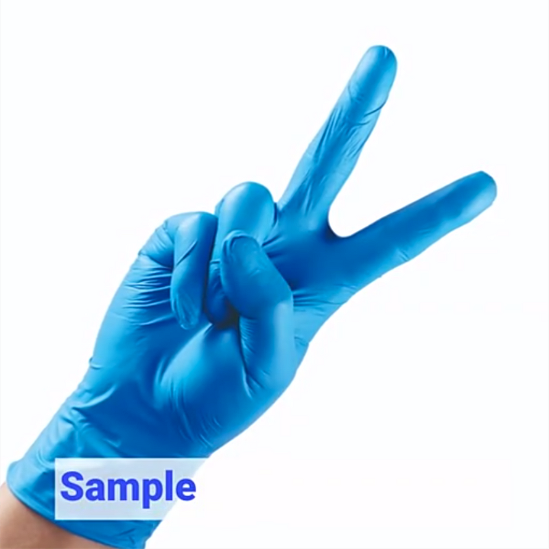 Industrial Nitrile Gloves Factory - Blue Large Disposable