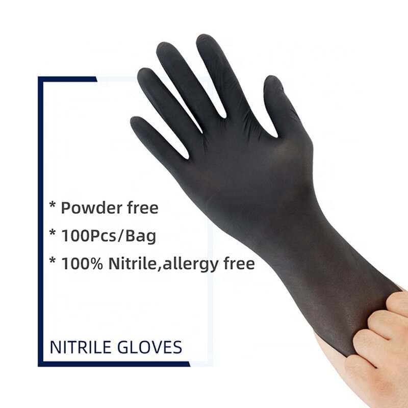 Black Nitrile Gloves Manufacturer - OEM Custom Sizes