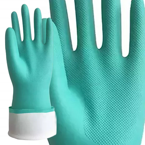 Green Nitrile Gloves Manufacturer - OEM 33cm Heavy Duty