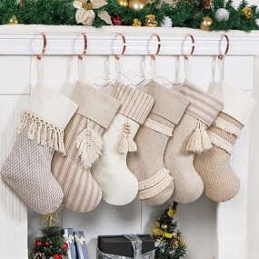 Christmas Stockings Factory - 20 Inch Rustic Farmhouse Tassels