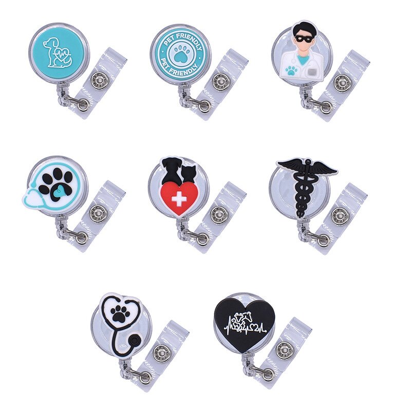 Badge Reel Supplier - Cartoon Pet Nurse Retractable