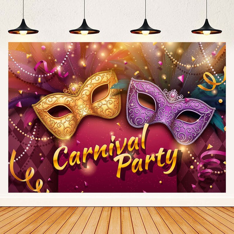Carnival Backdrop Supplier - Party Masks Banner Decor