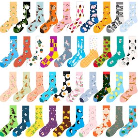 Custom Socks Manufacturer - Logo Printed Animal Fruit