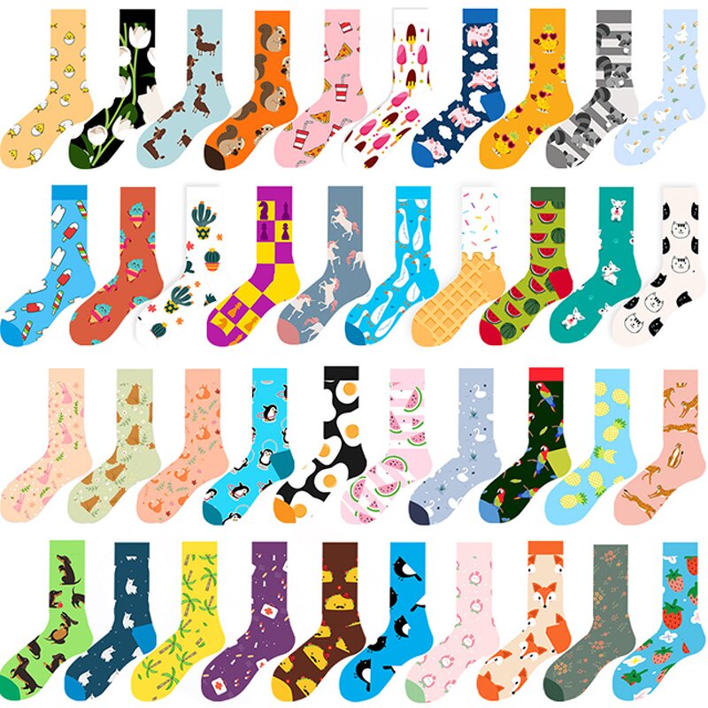 Custom Socks Manufacturer - Logo Printed Animal Fruit