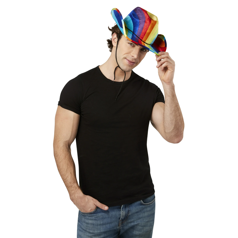 Cowboy Hat Supplier - LGBTQ Carnival Rainbow Glitter