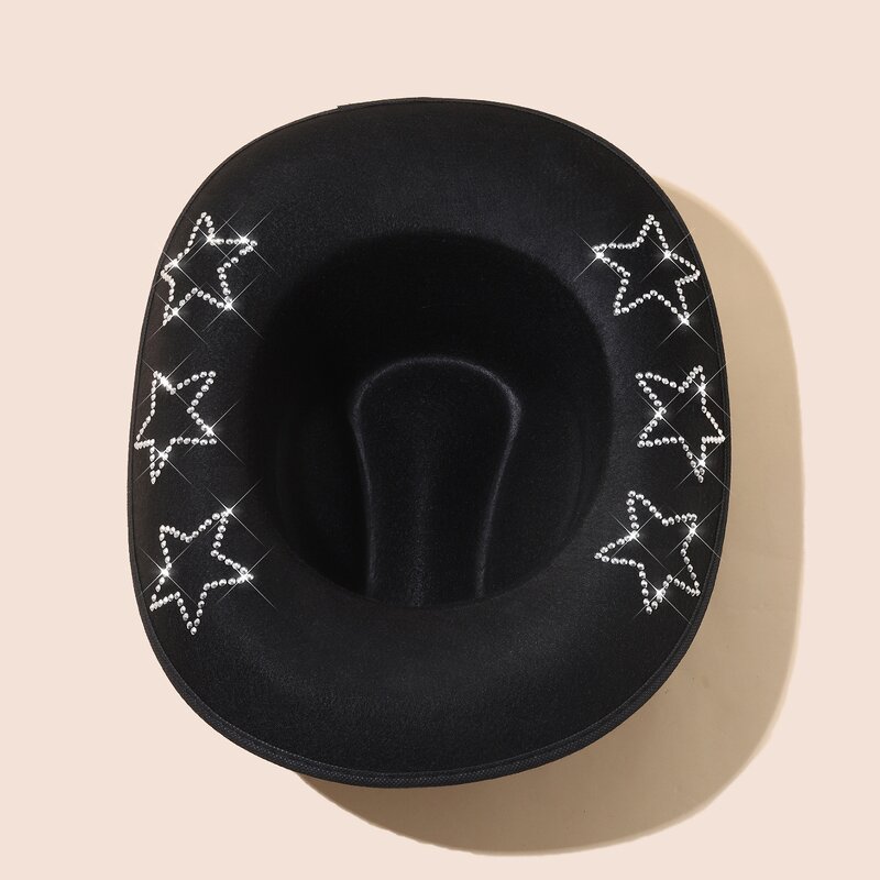 Cowboy Hat Supplier - Disco Silver Star Rhinestone