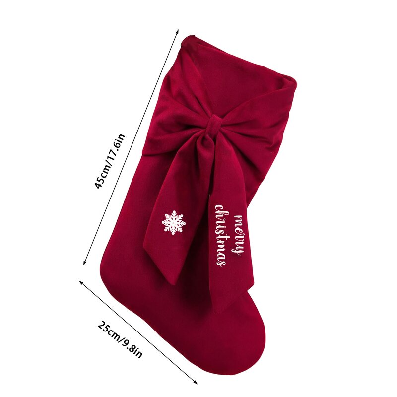 Christmas Stockings Factory - Custom Embroidered Velvet Bow