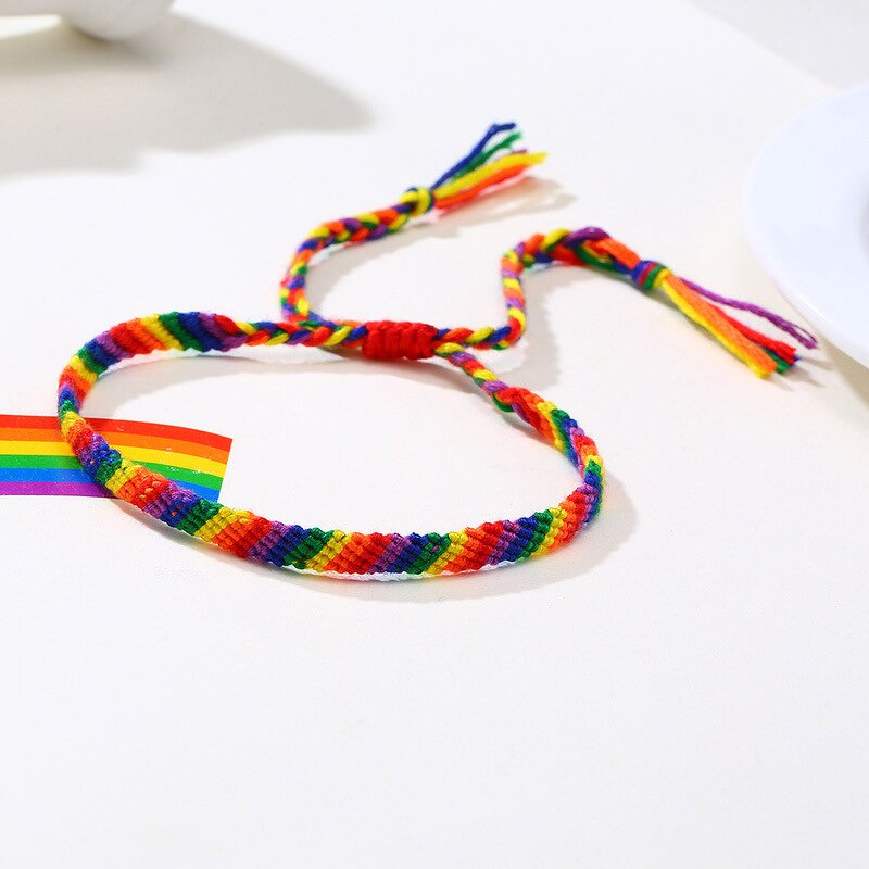 Pride Bracelet Supplier - Rainbow Adjustable Handmade