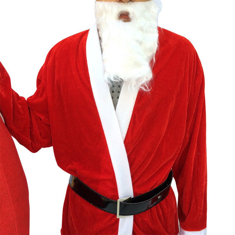 Santa Claus Costume Supplier - 5pcs Adult Role Play Suit