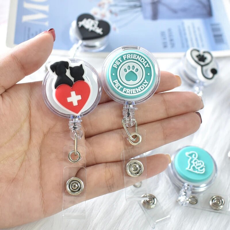Badge Reel Supplier - Cartoon Pet Nurse Retractable