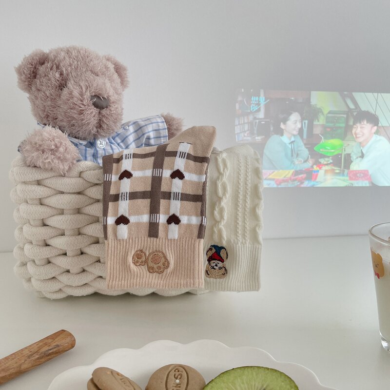 Bear Socks Factory - Korean Cute Embroidery Wholesale