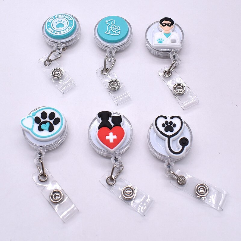Badge Reel Supplier - Cartoon Pet Nurse Retractable