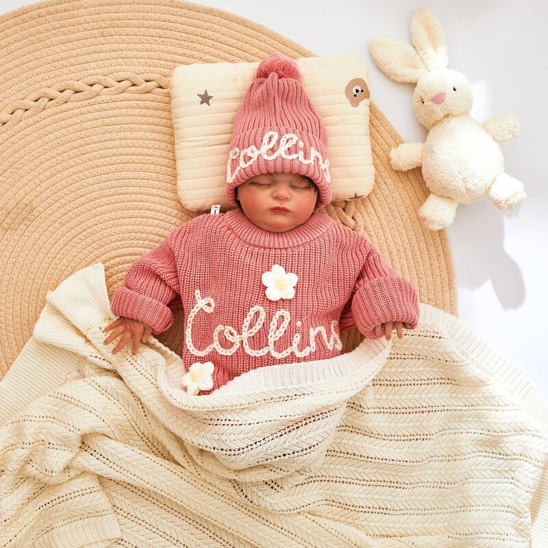 Baby Beanie Manufacturer - Custom Name Embroidery Pom Pom