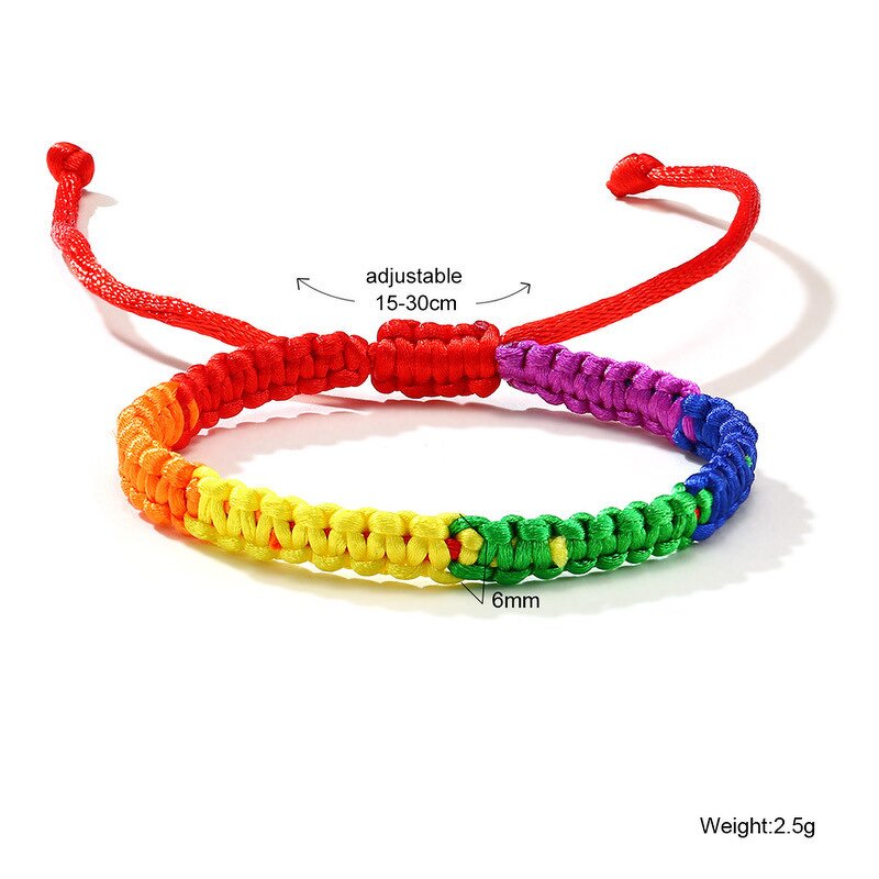 Pride Bracelet Supplier - Rainbow Adjustable Handmade