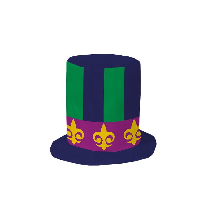 Top Hat Factory - Custom Mardi Gras Fleur-de-Lis