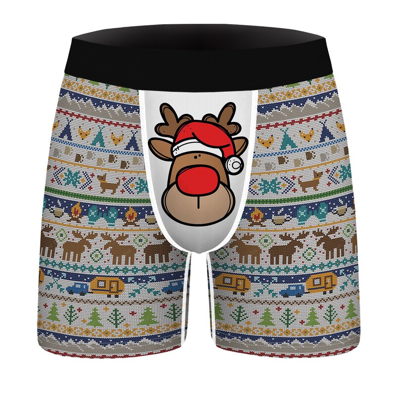 Men's Boxer Shorts Factory - Christmas 3D Print Custom