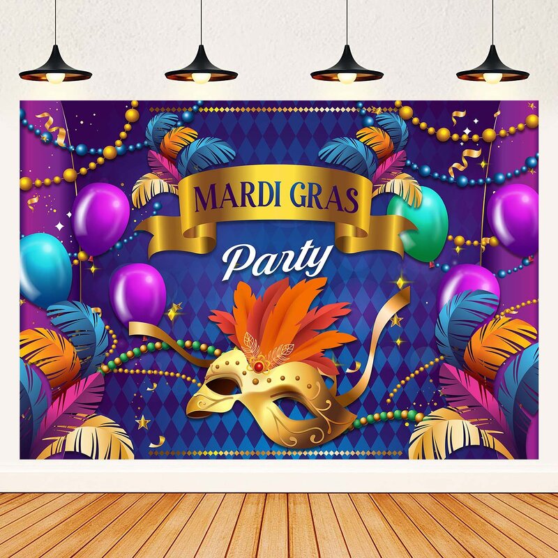 Carnival Backdrop Supplier - Party Masks Banner Decor