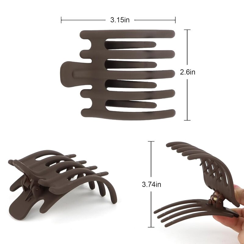 Hair Claw Clips Supplier - 3.54 Inch Curved Alligator