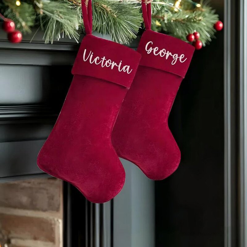 Christmas Stockings Supplier - Custom Embroidered Velvet