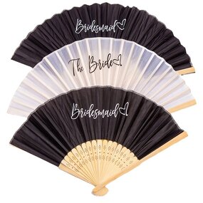 Wedding Fan Supplier - Bride Bridesmaids Folding Hand