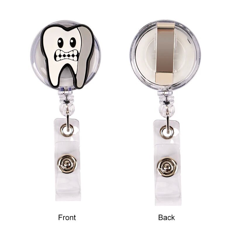 Dentist Badge Reel Manufacturer - Cute Teeth Shape Retractable