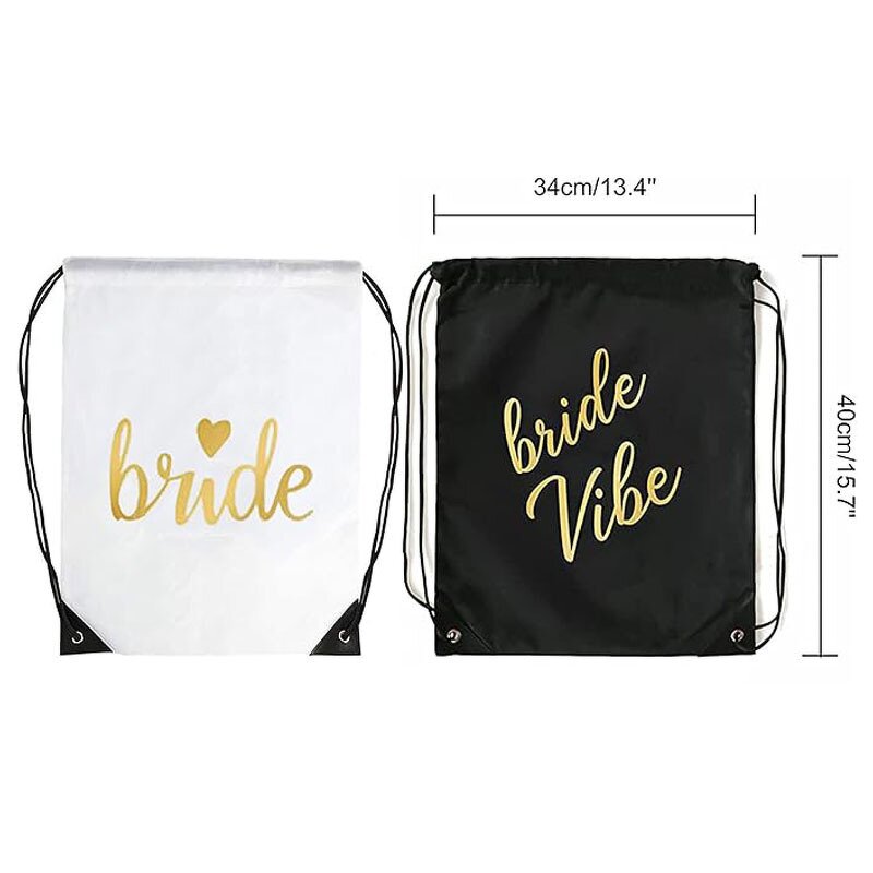 Bachelorette Backpack Supplier - Bride Drawstring Gift Bag