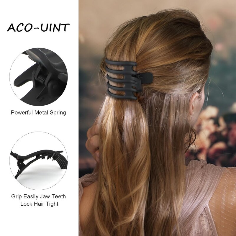 Hair Claw Clips Supplier - 3.54 Inch Curved Alligator