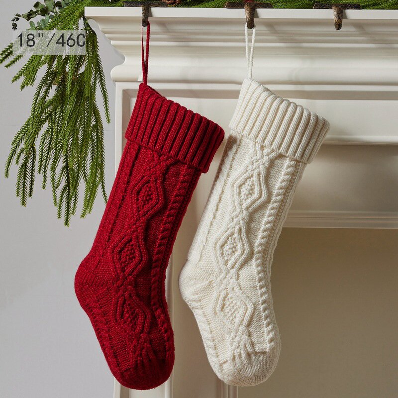 Christmas Stockings Factory - 18 Inch Lantern Cable Knit
