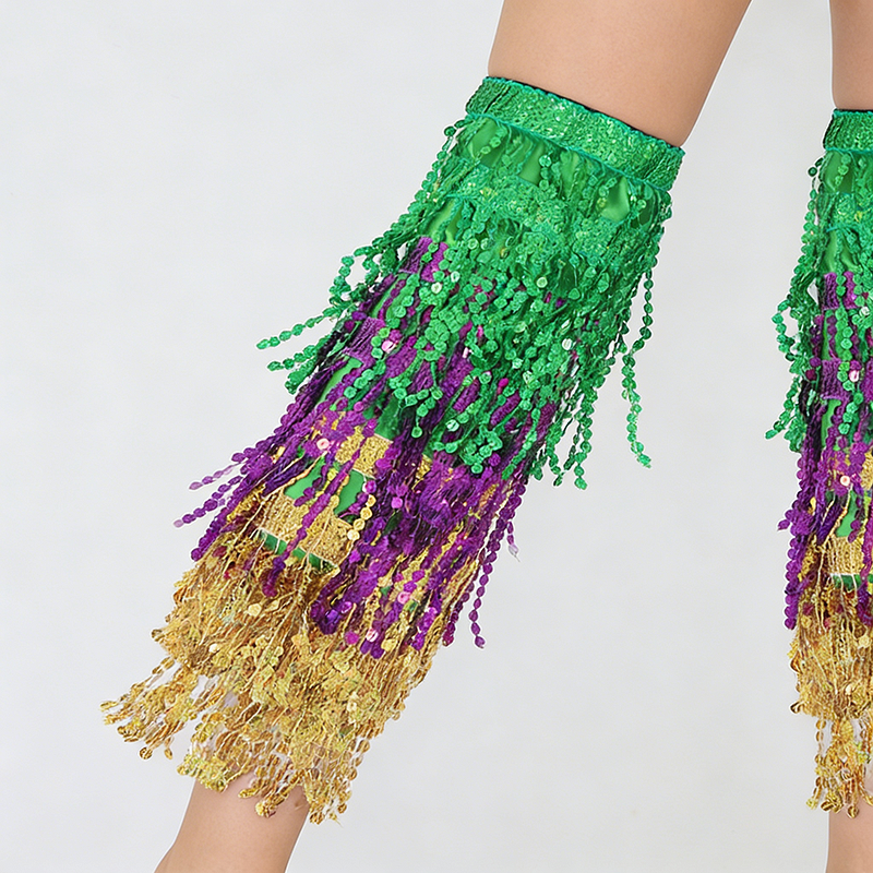 Leg Warmers Supplier - Mardi Gras Sequin Tassel